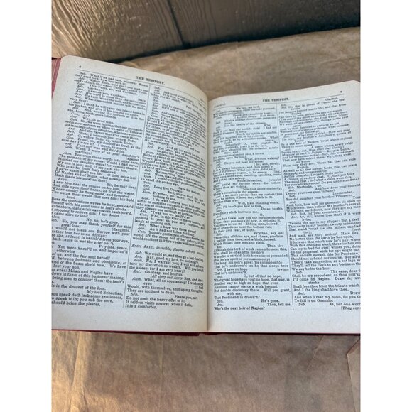 Complete Works of William Shakespeare Embossed Red Leather Hardcover Book 1926 - Picture 13 of 16